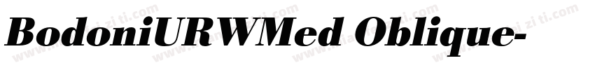 BodoniURWMed Oblique字体转换